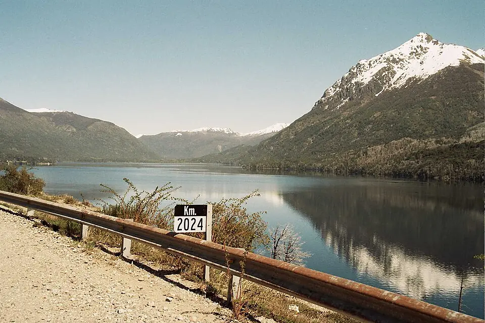Ruta 40 winding past glacial lakes in the Argentine Lake District